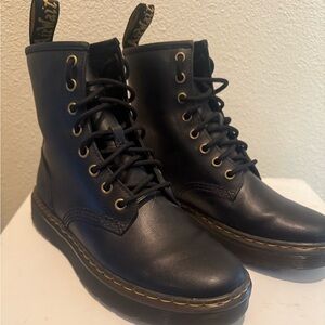 Dr. Martens Black Leather Combat Boots